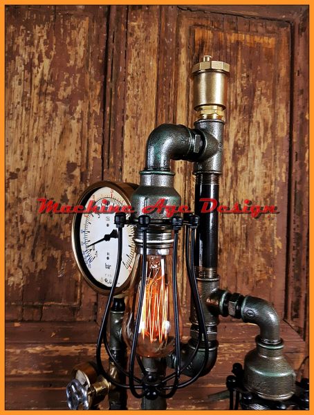 machine age , fogaskerekes lámpa , steampunk style