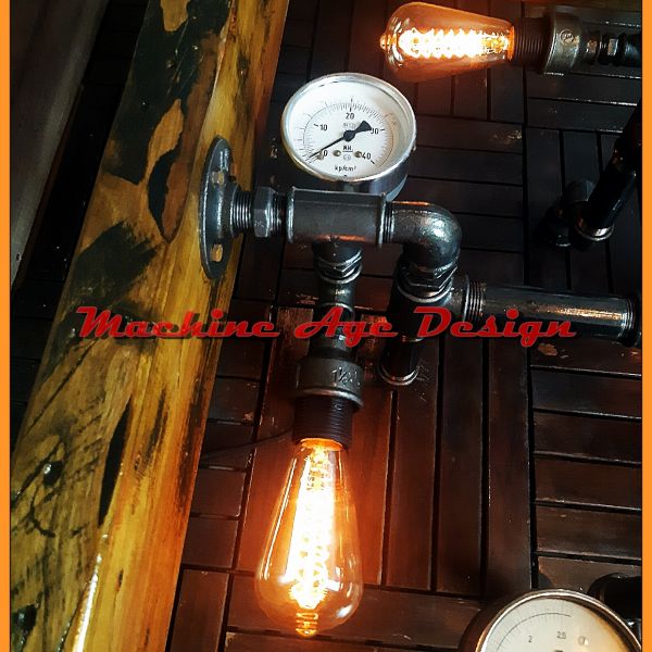 ipari stílus , Dohányzó asztal 4 műszerrel , steampunk machineage